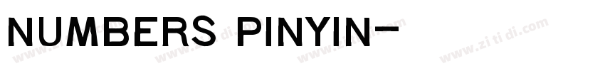 Numbers Pinyin字体转换